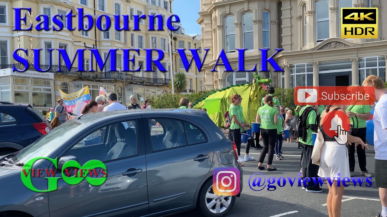 Walking Tours Live England UK Eastbourne East Sussex Life United Kingdom Hiking City  Summer Part 1