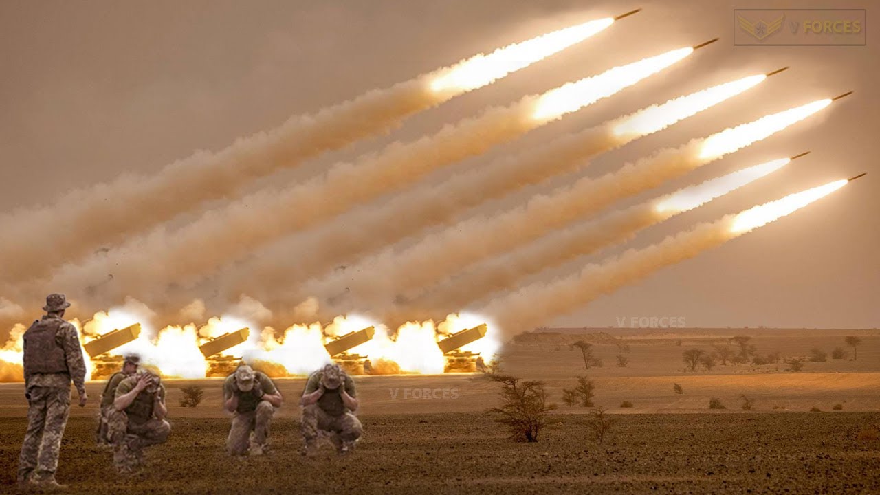 Counter-attack!!! Ukraine used 300 MLRS Systems, 500 Tanks and 1,000 Drones to destroy Russia