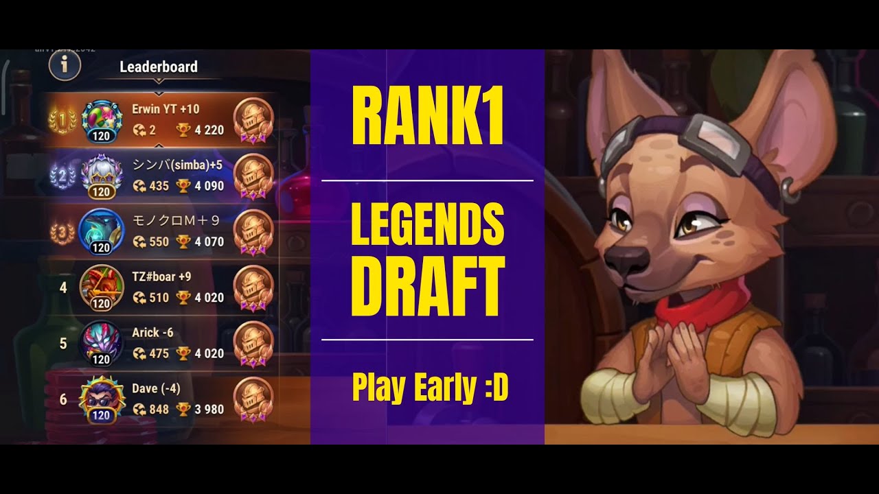 RANK1 LEGEND DRAFT #herowars