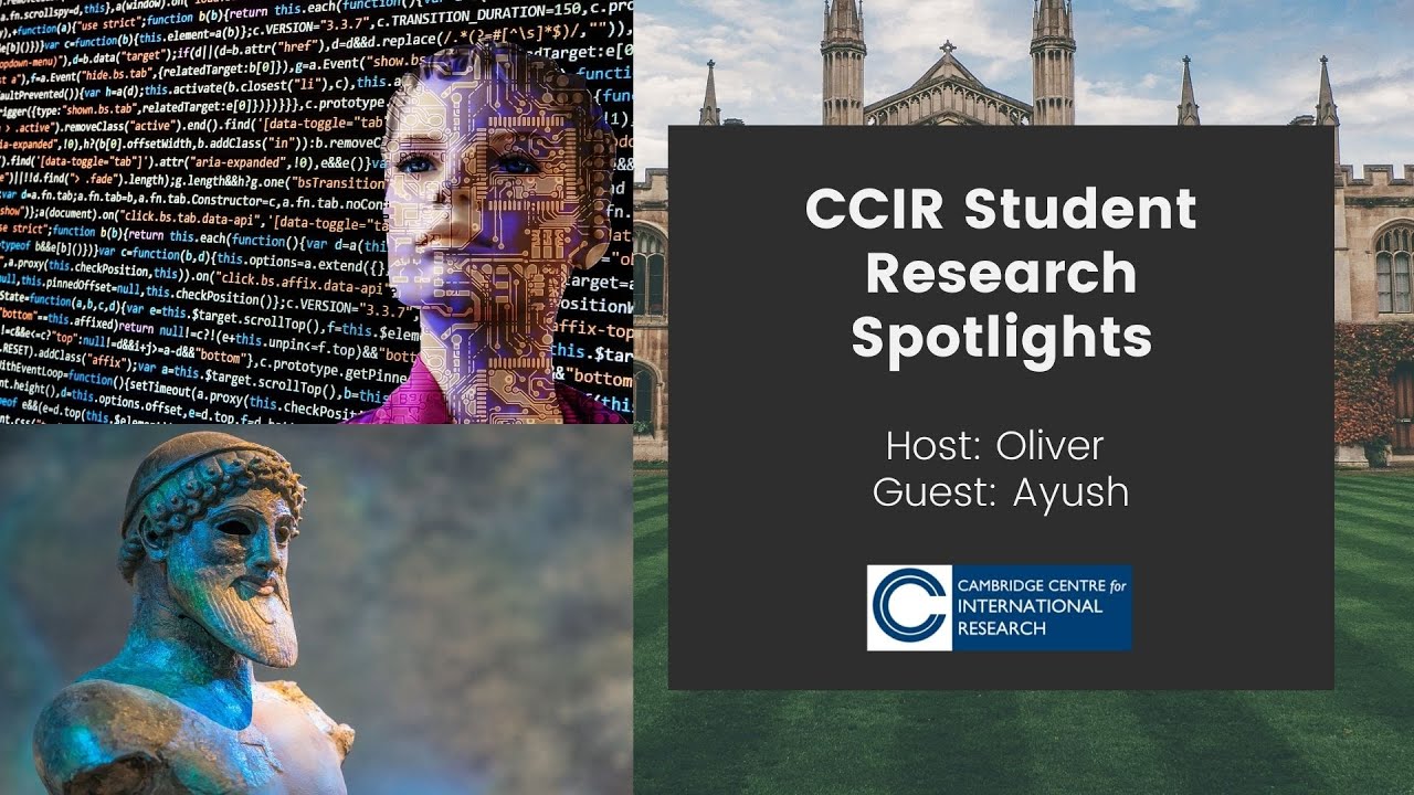 CCIR Student Spotlights: Ayush on Computer Vision and Gestural Recognition