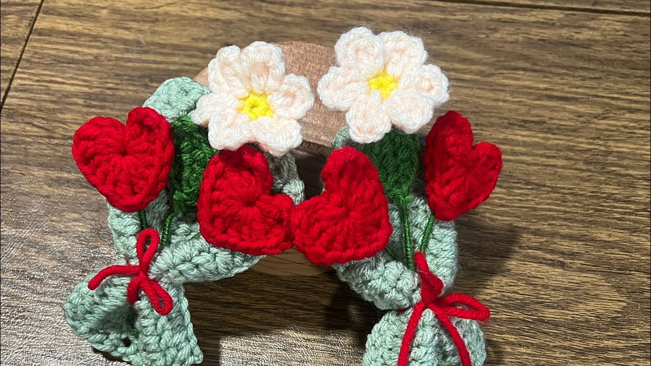 Ramito 💐  para llavero paso a paso 🥰🧶para este san Valentín 