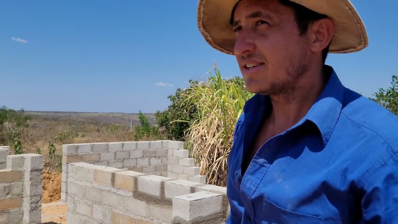 bloco de cimento feito em casa aprovado/ veja como está o andamento da obra #construir #aprenda