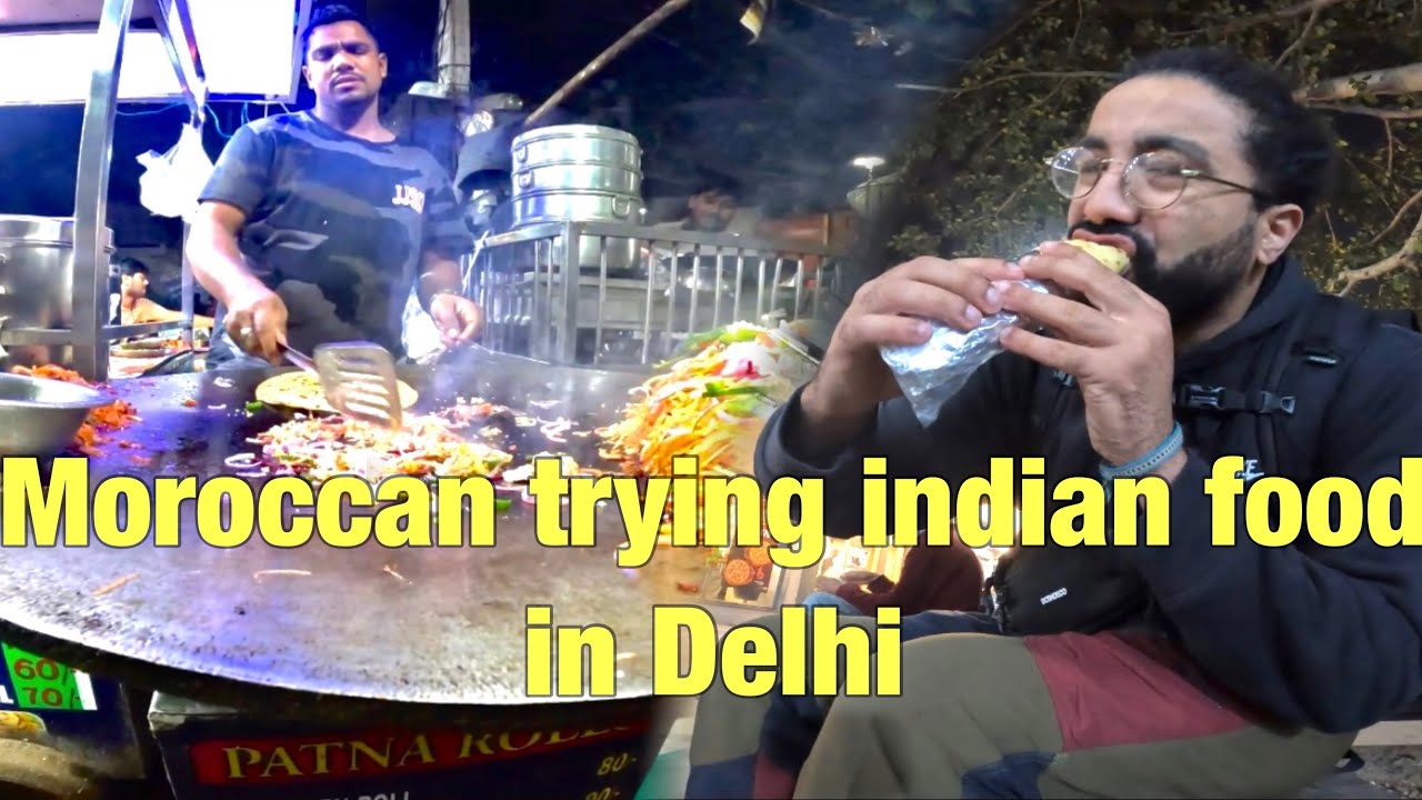 Moroccan trying indian Food in Delhi, India 🇮🇳