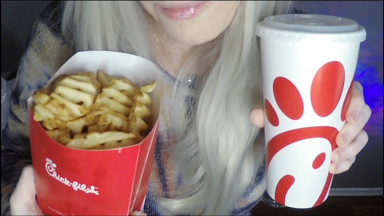 ASMR Chick Fil A Eat With Me- Whispered Ramble Chit Chat