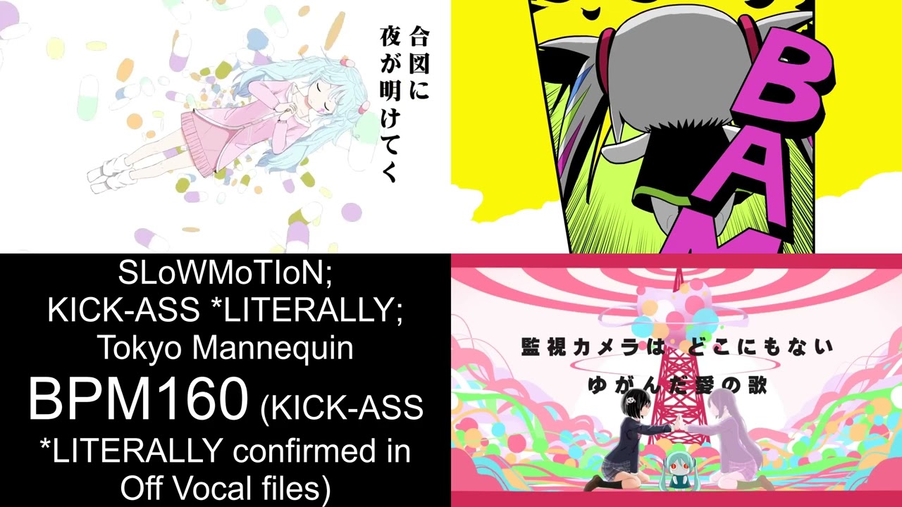 BPM of PinocchioP Songs