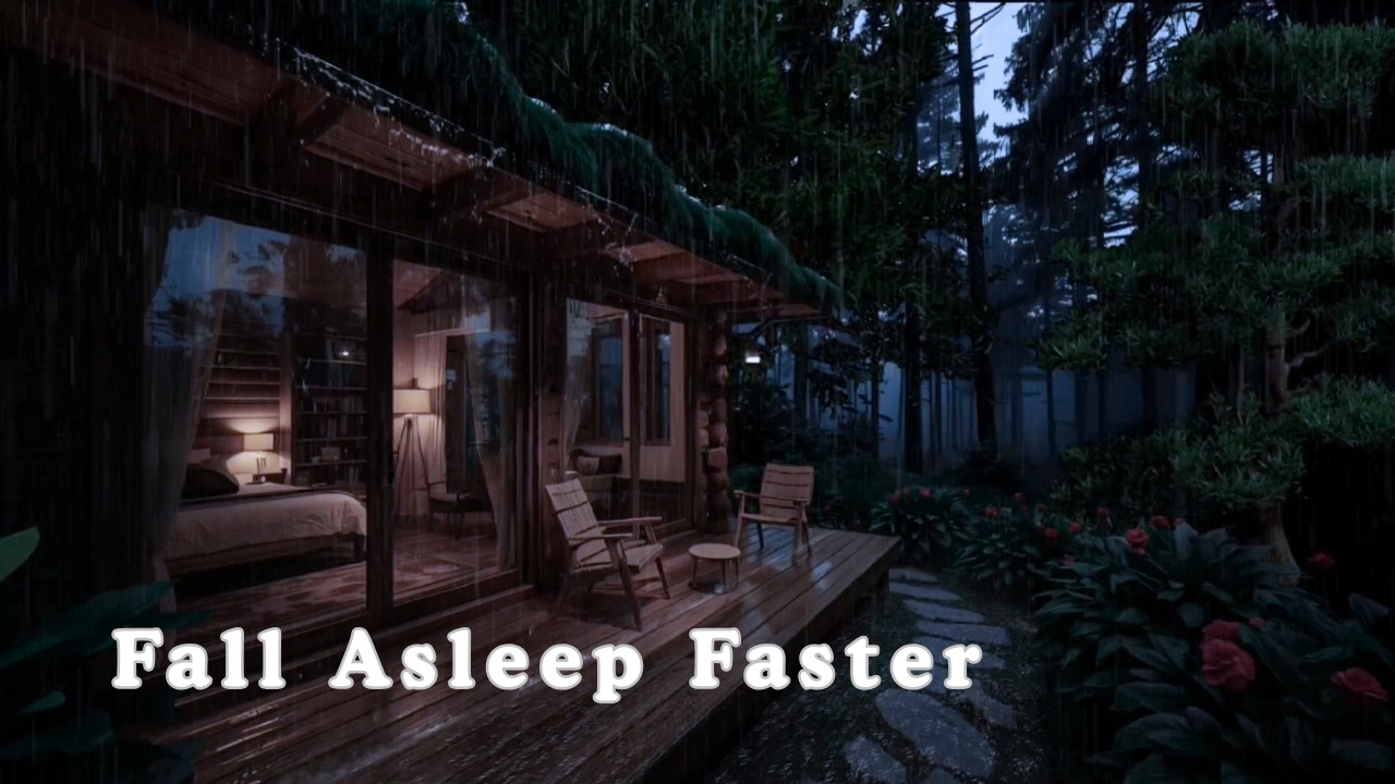 Heavy Rain on Glass Window ⛈️ Deep Forest Rain for Sleep & Relaxation