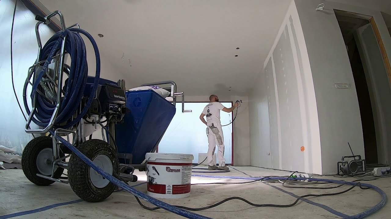 Graco Ultramax 695 - Graco Mark 7 in actie voor de afwerking van een woning met Fermacell platen