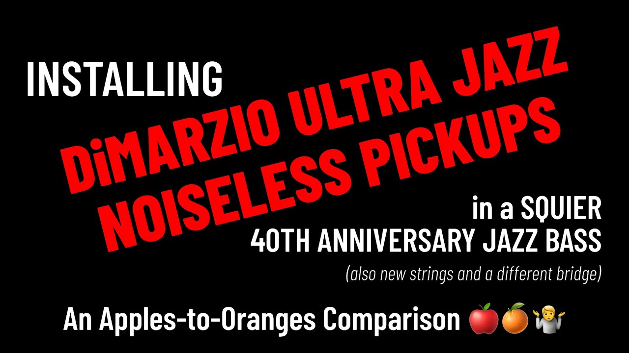 Installing DiMarzio Ultra Jazz noiseless pickups in a Squier 40th Anniversary Jazz Bass + tone demos