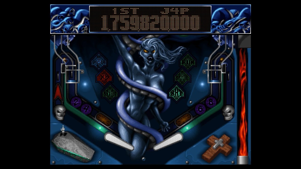 Slam Tilt (Amiga): Night of the Demon gameplay