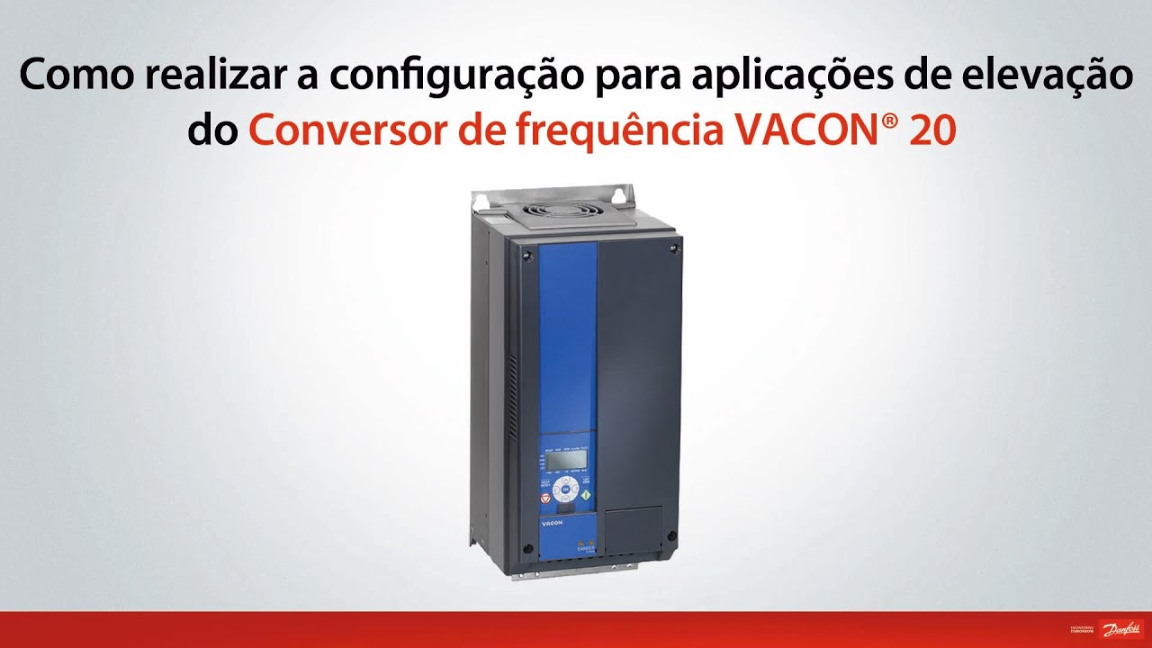 Como realizar a configuração para aplicações de elevação do Conversor de frequência VACON® 20