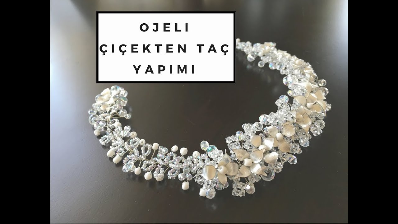 Ojeli Çiçekten Taç yapımı | Kendin Yap | Wedding Accessory | part 2