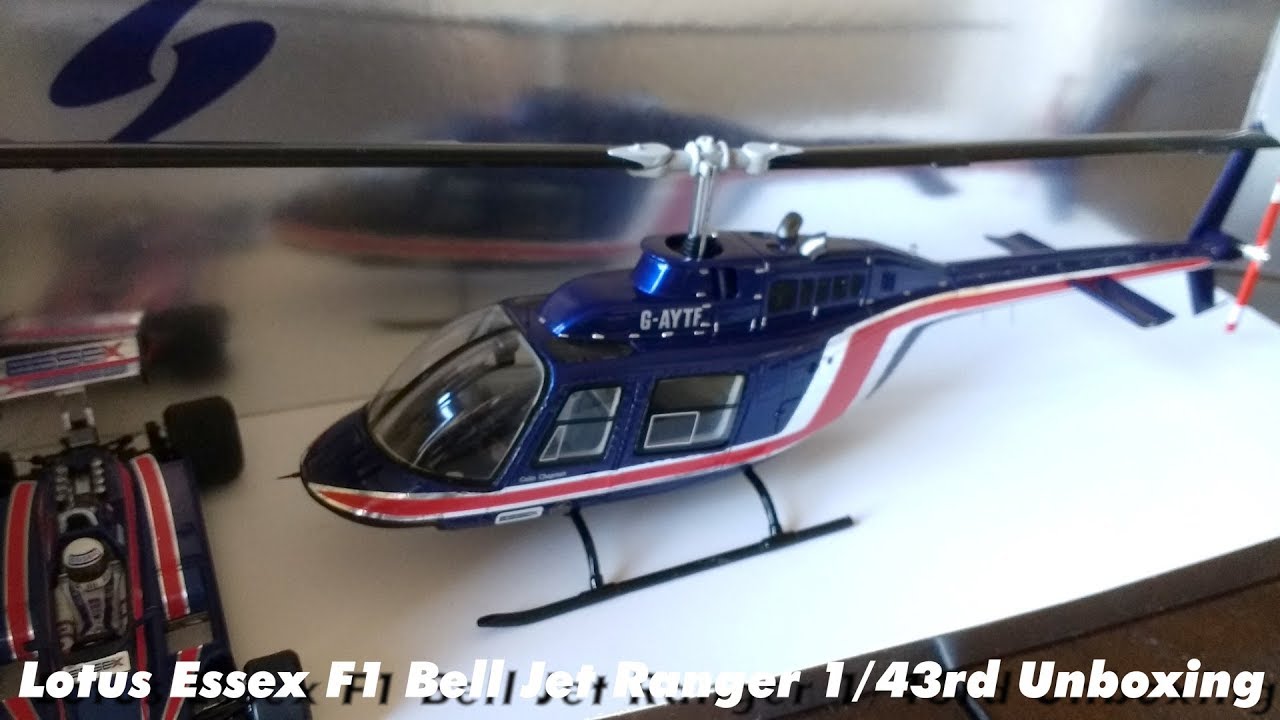 Unboxing: 1/43 Scale Model Spark Lotus Essex Team Helicopter 1981 Bell Jet Ranger