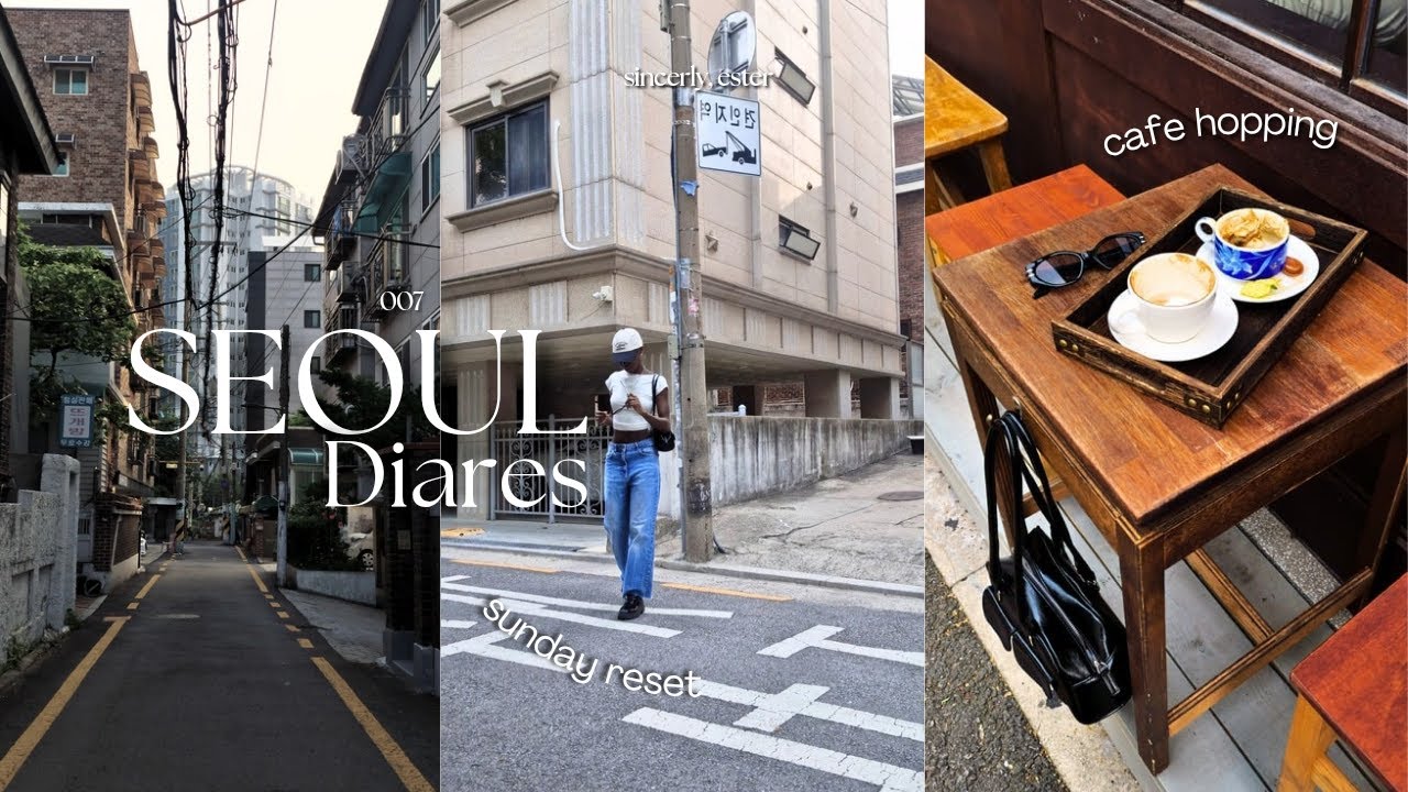 Black Girl&rsquo;s Sunday Routine in Korea 🇰🇷 | Street Food, Cafe Hopping & Sunset Cycling