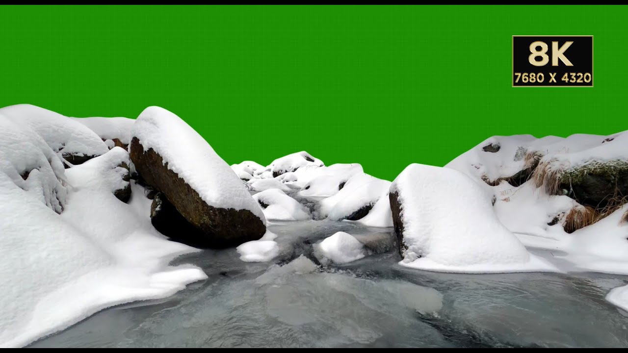 snow green screen stock videos in 8K free