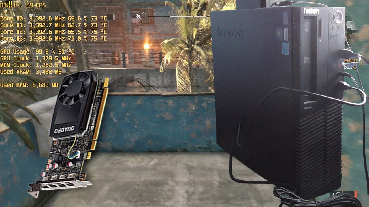 PNY Quadro P1000 - Dying Light | 1080p Highest Settings | +Fraps