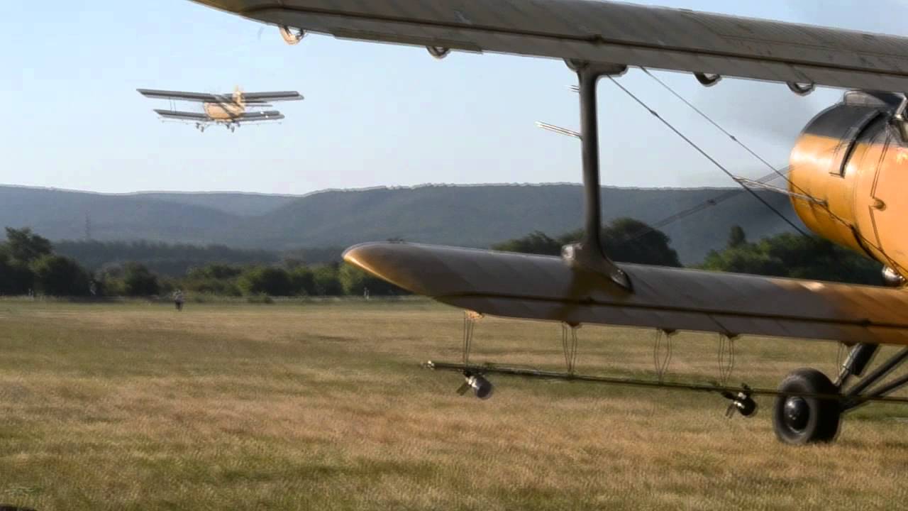 Mosquito control with four Antonov An-2 from Farkashegy airport