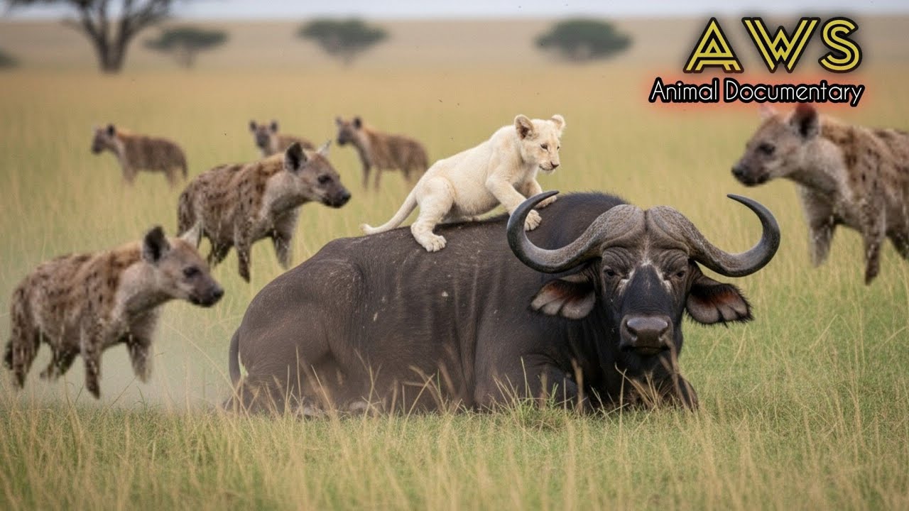 Animal Documentary | Wild Animal Story In English | Rare White Lion Cub Hunted by Hyenas | Wildlife 