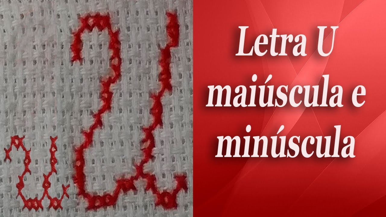 Letra U em ponto cruz (avesso perfeito) #pontocruz #alfabetoempontocruz #monograma#letrasempontocruz