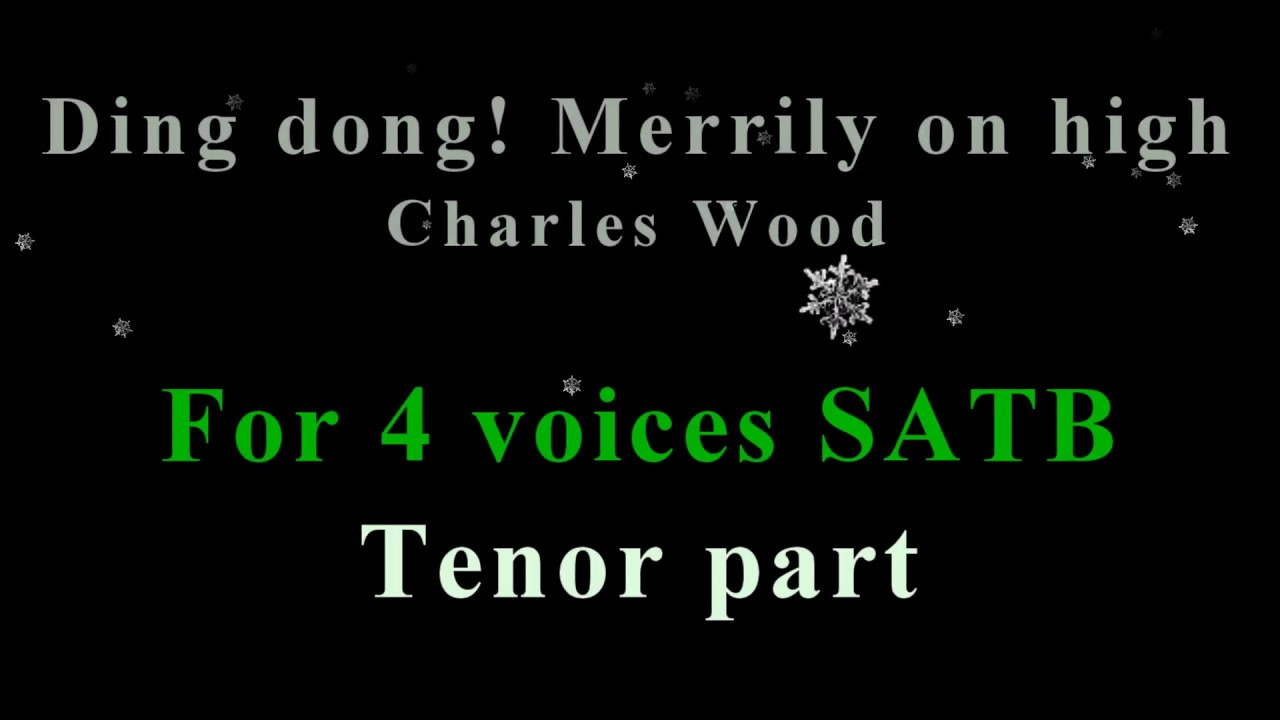 Ding Dong Merrily On High Tenor Part