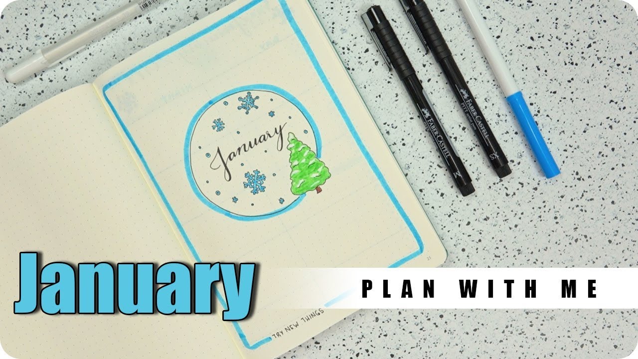 Bullet Journal Setup - January Plan With Me - Winter
