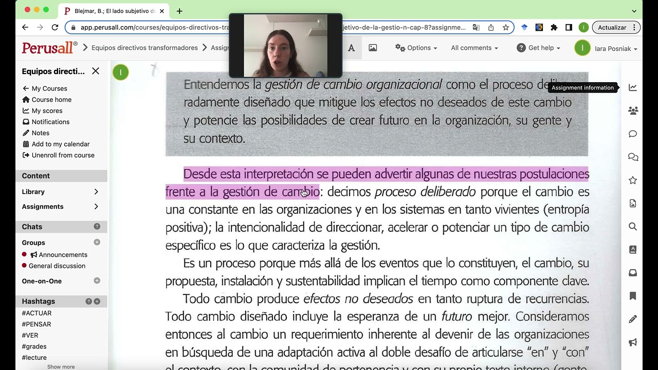 Tutorial de cómo usar perusall
