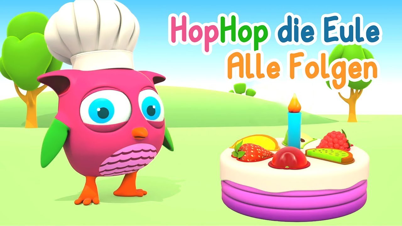 Hophop die Eule. Spielen und Lernen. Zeichentrickfilme auf Deutsch.