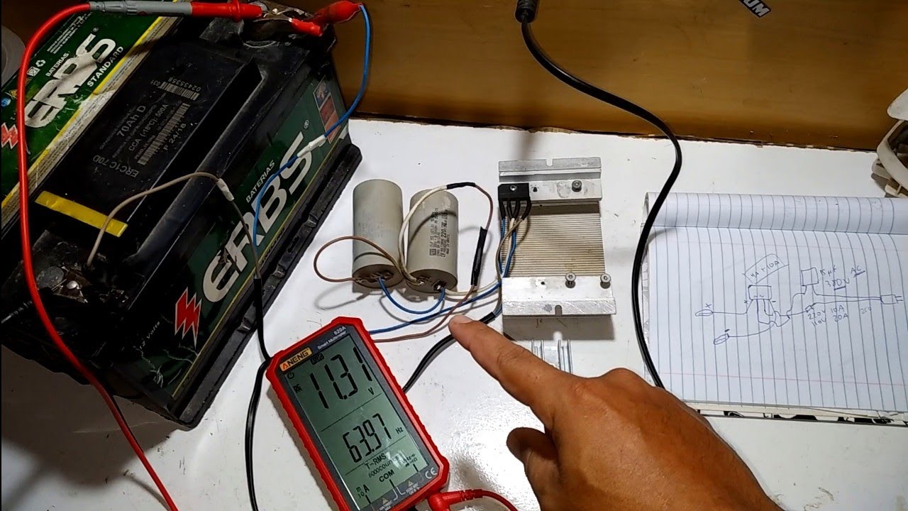 Melhorias no Desulfatador Recuperador de Bateria com 2 Capacitores em Trabalho Ativo, Amostra Teste