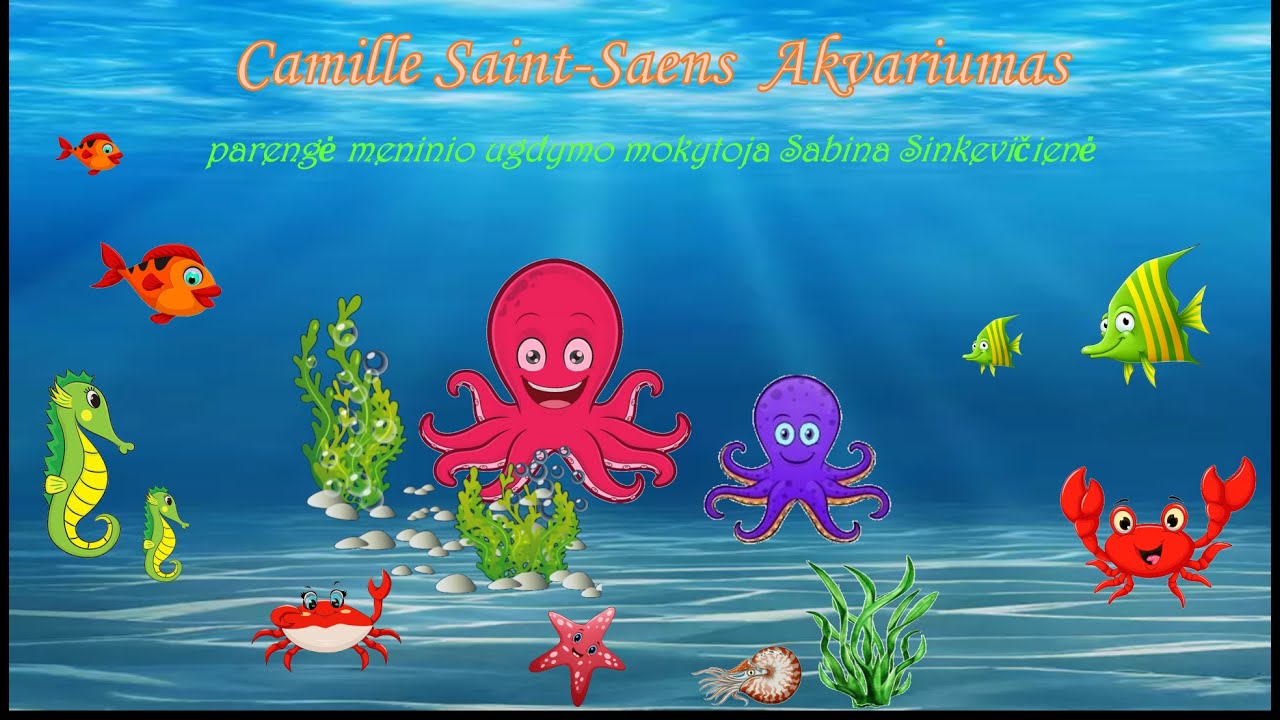 Muzikos klausymas. K.Sen Sansas Akvariumas