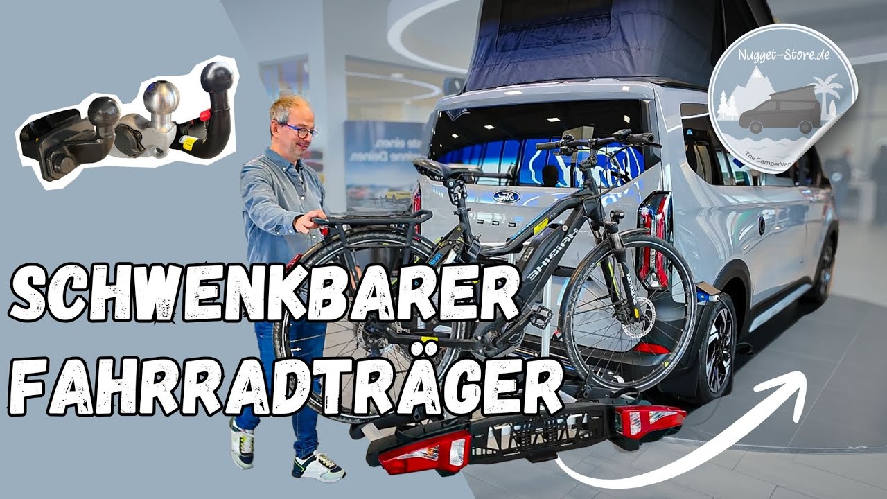 Ford CamperVan Zubehör: Fahrradträger Schwenkmodul für den neuen Nugget V710, Transit & mehr!