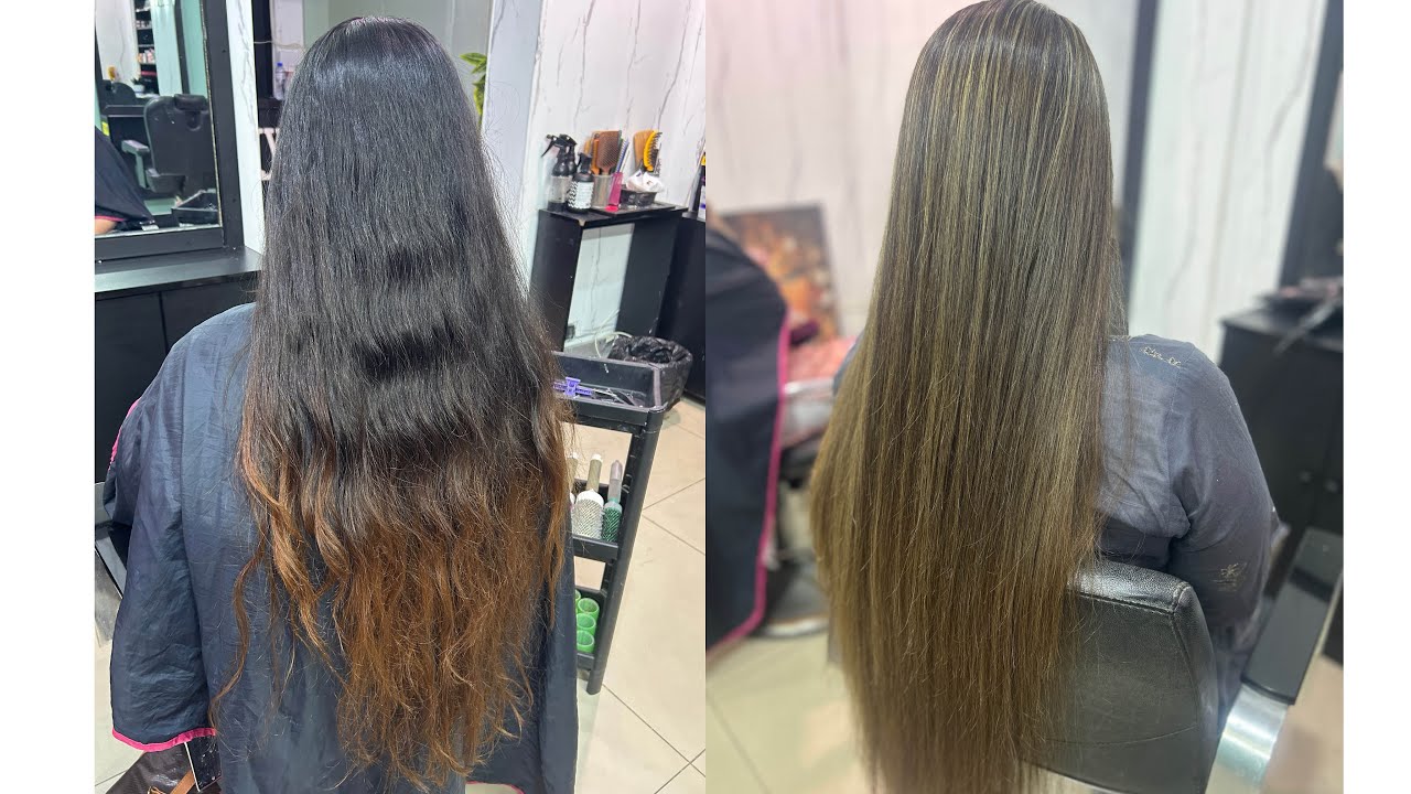 From Basic to Bombshell | Base Color & Highlights Transformation