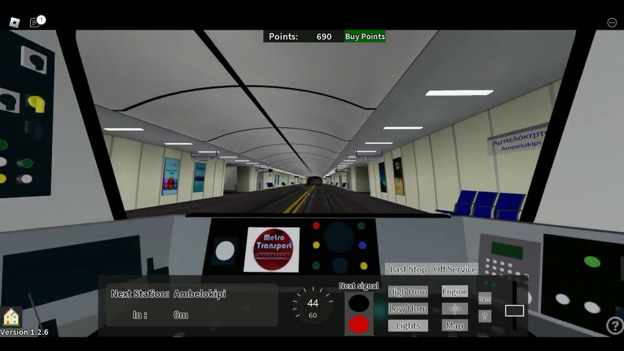 Roblox: Athens Metro Transport #2 - From Monastiraki To Ethniki Amyna (Line 3)