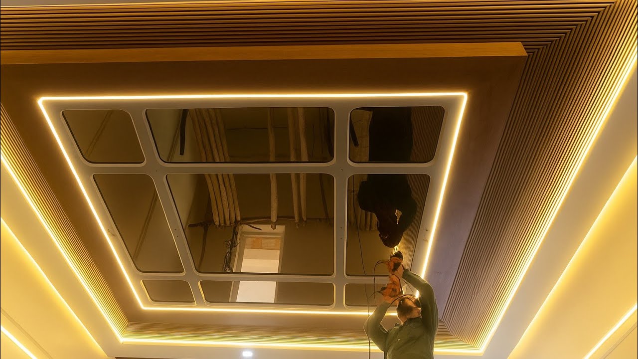 Interior Design Ideas | Ceiling Glass Design with Lighting & Installation 