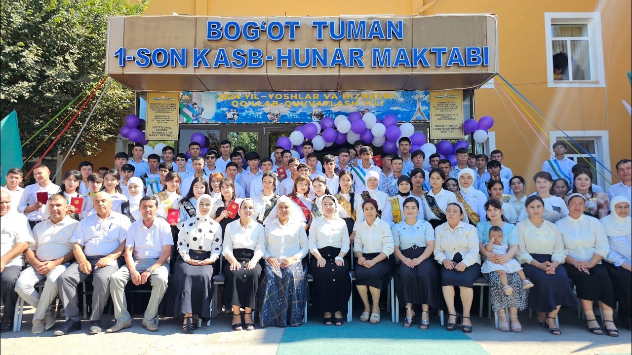 BOG'OT TUMANI 1-SON KASB HUNAR MAKTABI BITIRUV KECHA MUBORAK BO'LSIN