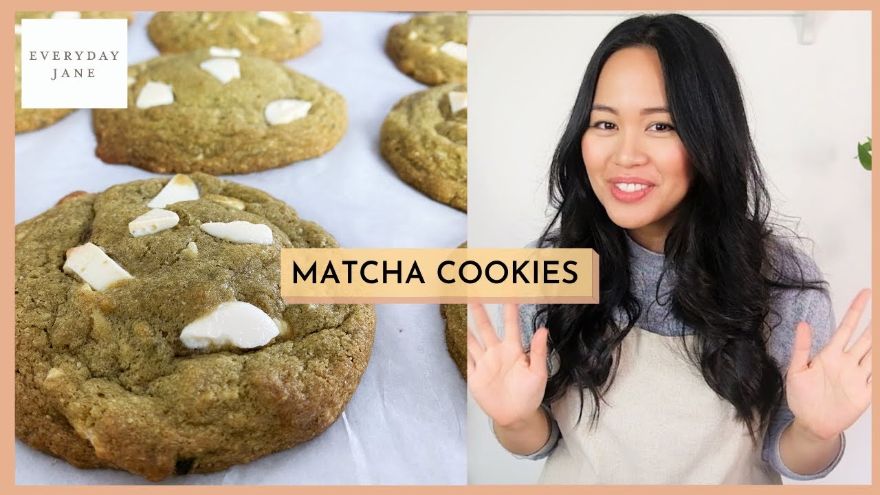 Tastes Like a Matcha Latte! Matcha Almond White Chocolate Chunk Cookies - Everyday Jane