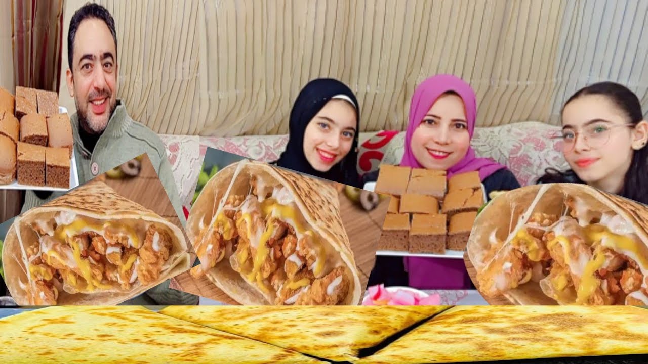 🍅🍅🍅تحدي💪حماس بين الفريق💥الرباعي🔥🔥 على الكريب💯 الشاورما💯والطعم كان 🌶️🌶️رهيب والعقاب😱