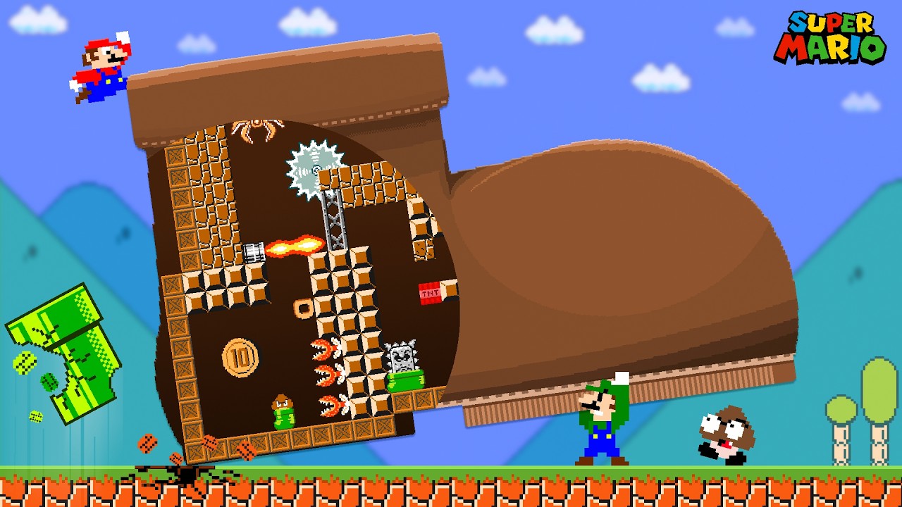 When Every Time Mario Jumps, His Boots Get Bigger!