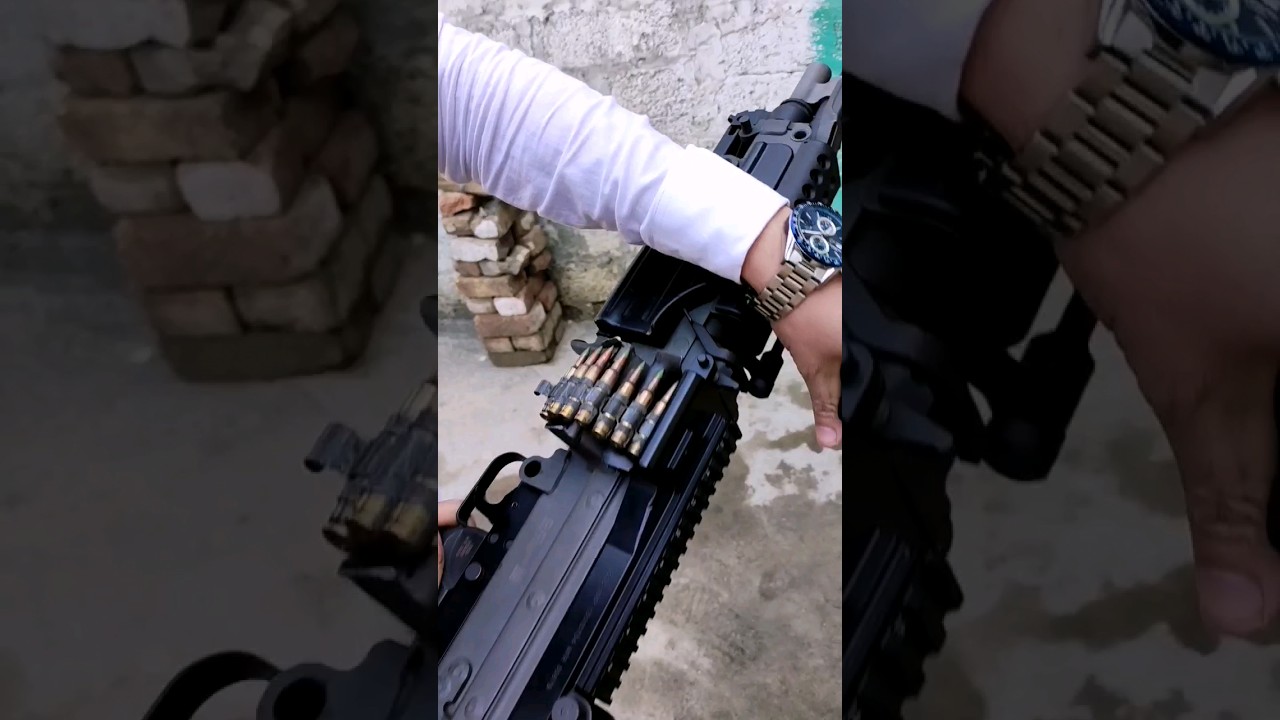 M249 mini machine gun 5.56 #m249 #m249saw