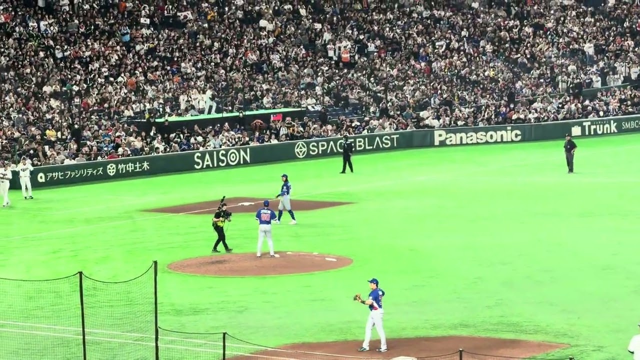 2026WBC台韓戰 曾峻岳登場關門 全場球迷合唱將軍令 #teamtaiwan #wbc2026 #中華隊 