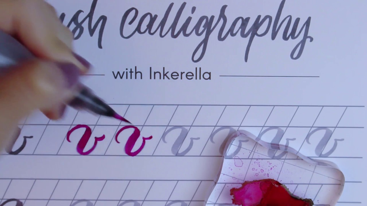 Brush Calligraphy Guide Tutorial {u - z}