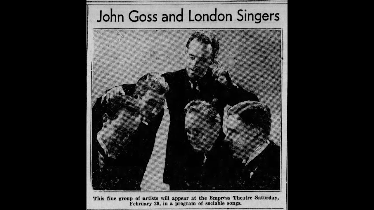 Caleno  Custere Me - I Am A Bright & Sprightly Lad Sung By John Goss Baritone Rare 78 rpm