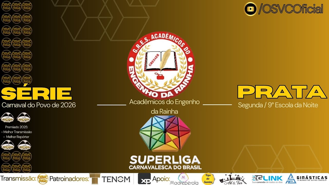 AO VIVO 🔴 Série Prata – 2ª Noite | Acadêmicos do Engenho da Rainha – 9ª Escola | Carnaval 2026
