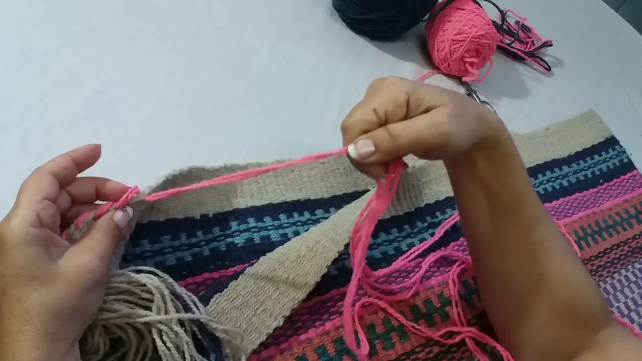 Tutorial para telar, cómo hacer una orilla despues de terminar el tejido.