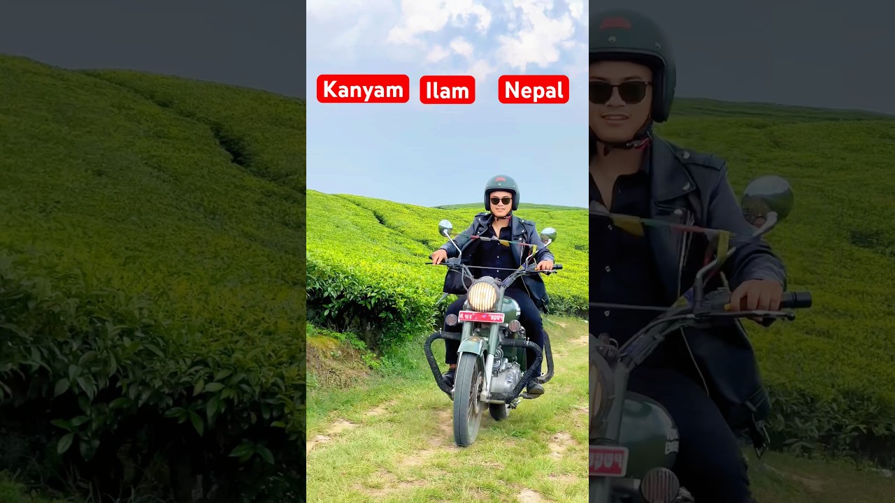 MOST BEAUTIFUL PLACE OF EASTERN NEPAL ll bullet ride at Kanyam tea garden #viral #youtubeshorts