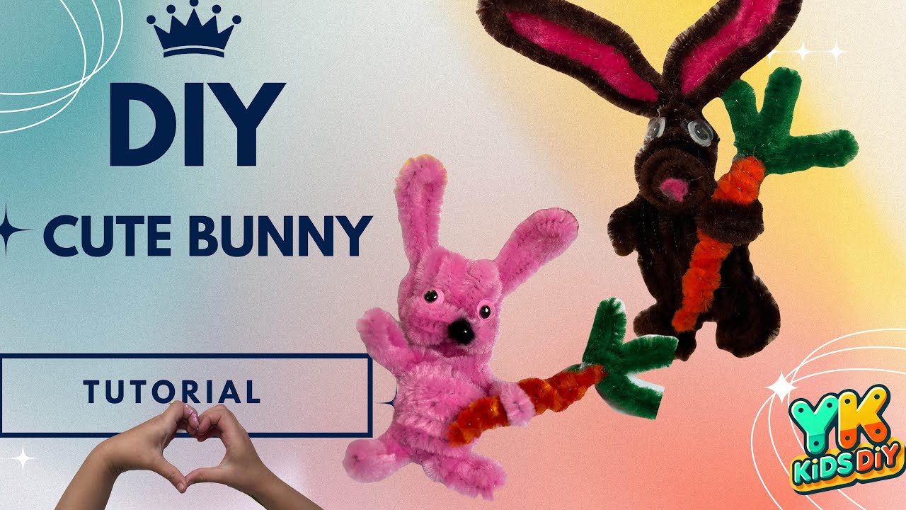 Cute Bunny from Pipe Cleaners 🐰 | Easy DIY Craft Tutorial for Kids & Adults PART 2