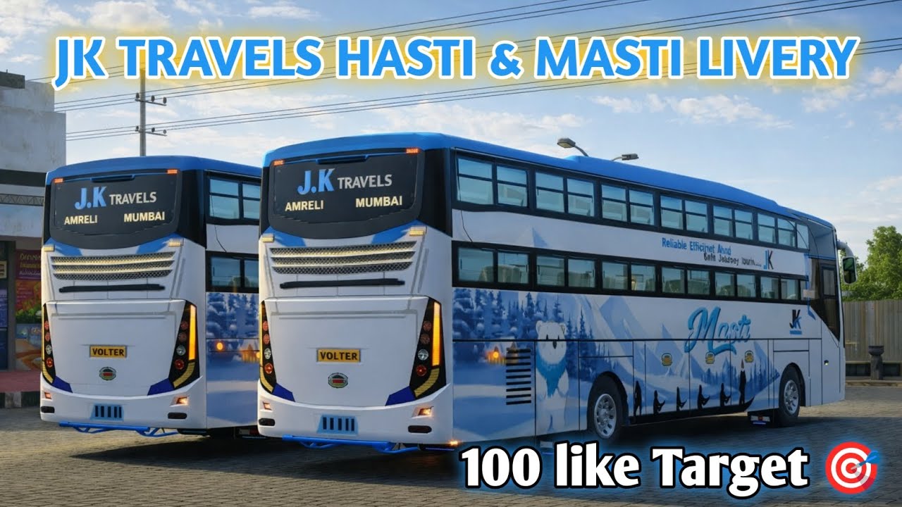 JK Travels Luxury Double Decker Bus Livery HD | HASTI & MASTI | Smooth Design & Premium Look | JKBUS