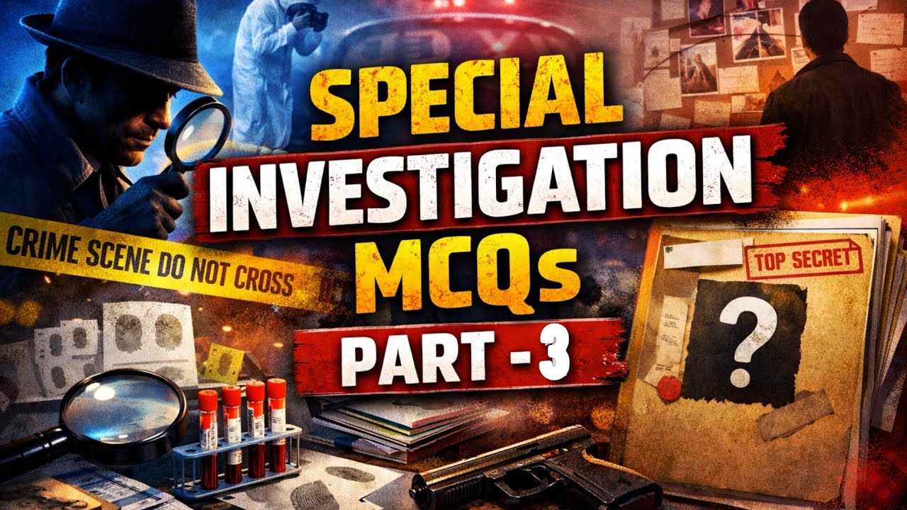 SPECIAL INVESTIGATION MCQS PART - 3