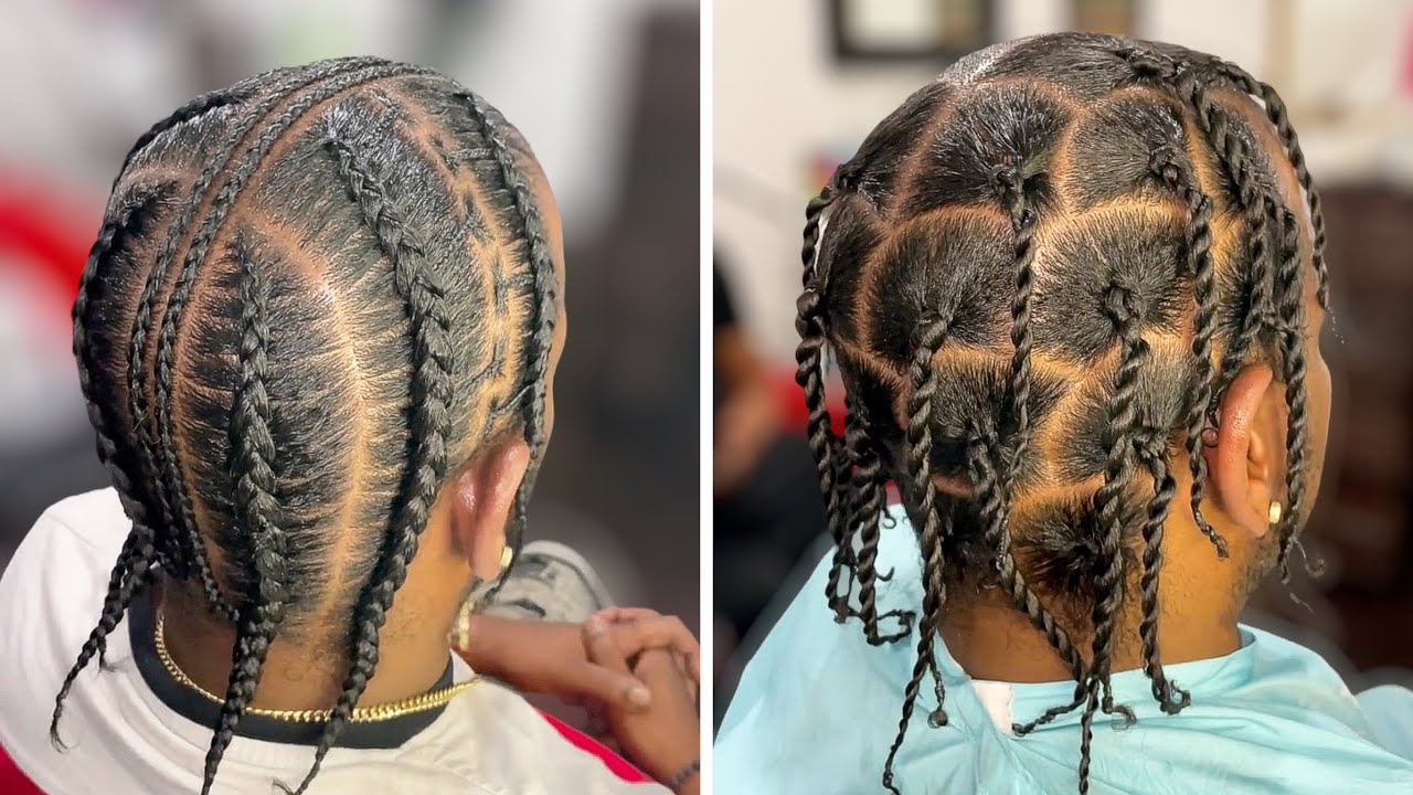 Freestyle Pop Smoke Braids x 2 Strand Twists | Braids By Lavish Luxury