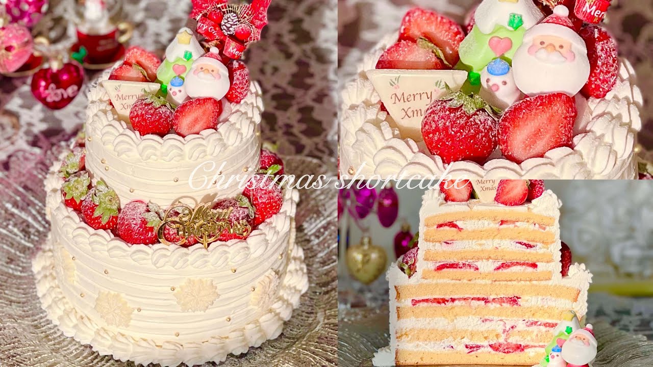 ꒰クリスマスケーキ🎅🏻🎂🤍꒱2段ショートケーキで特別感100%💗ᐡ⸝⸝•༝∩⸝⸝ᐡ💗