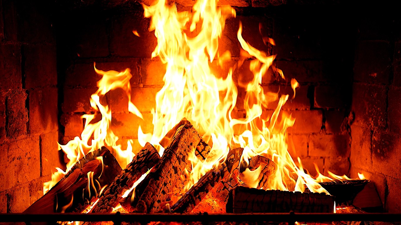 Cozy Fireplace 4K (12 HOURS). Fireplace with Crackling Fire Sounds. Fireplace Ambience