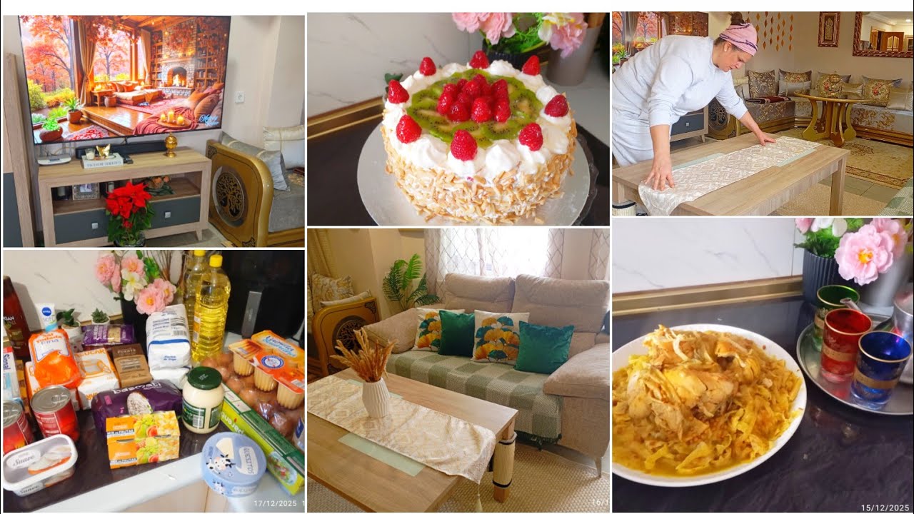 وخا لبرد🥶 نضت جمعت داري ضروري من هد الروتين نقدية الأسبوع/ طرطة بدون جنواز🍰لذيدة مكونات بسيطة
